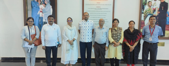 Dr Ramakrishnan Raman, VC of Symbiosis International University, Prof Jyothi, Symbiosis Economics Dept, Prof Niharika, Prof Alakh Sharma, Director IHD & others at Pune.